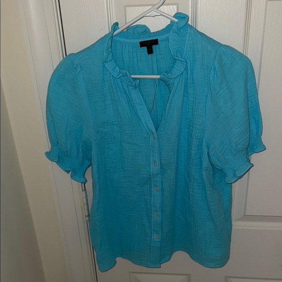 Blue Talbots Top - Picture 3 of 7